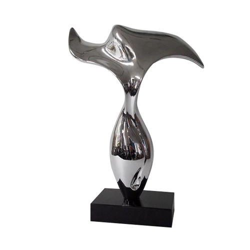 深圳樹脂雕塑廠供應樹脂電鍍金抽象簡約工藝品擺件品種齊全可來圖