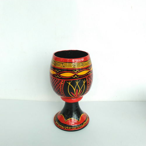 四川大涼山西昌特產彝族民間漆器彩繪手工藝品實木酒杯白酒杯杯子